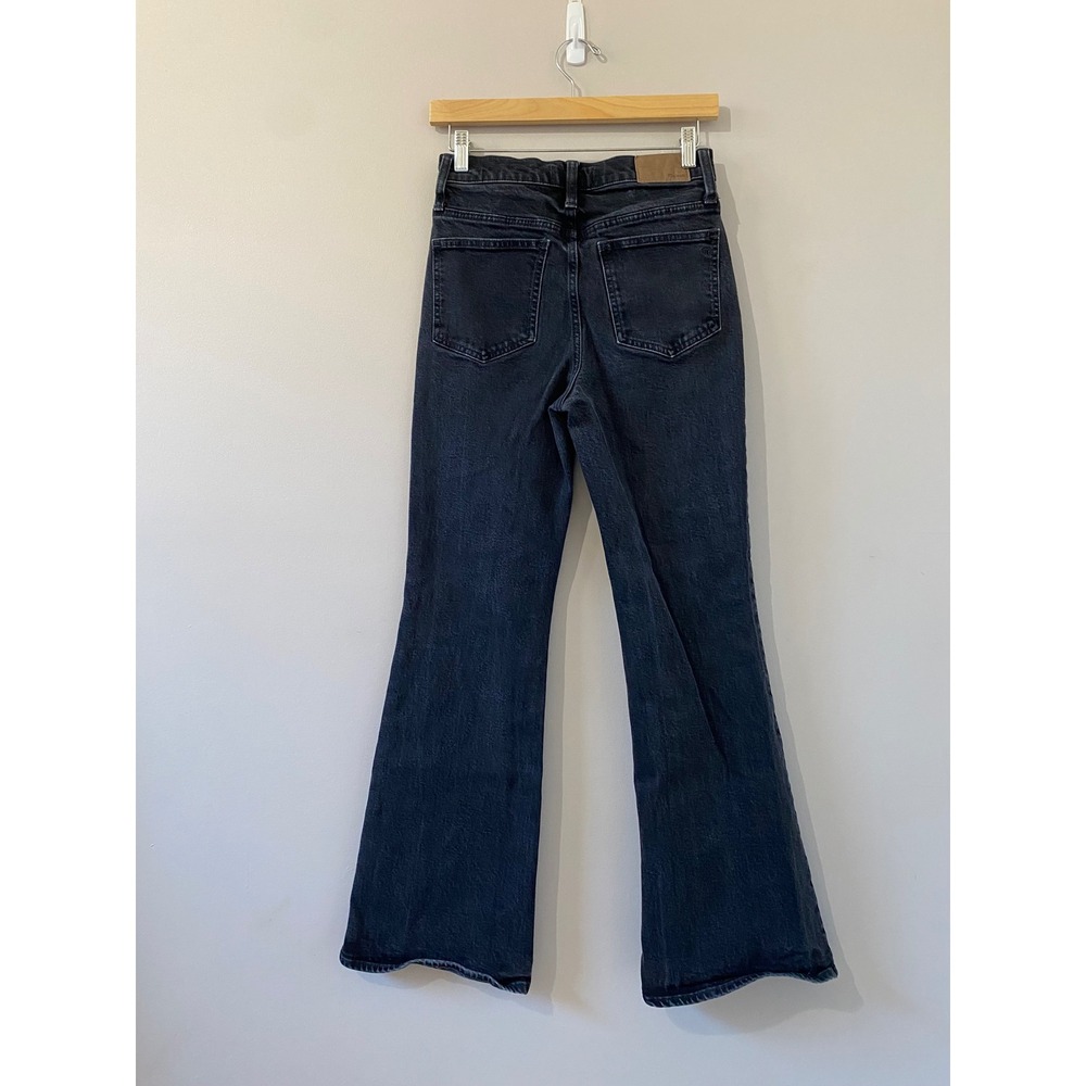 Madewell‎ The Perfect Vintage Flare Jean High Rise Black Denim Size 25 - Picture 3 of 7